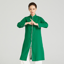 Wufarmers Bamboo Festival Hemp Taiji Costume long sleeve practice Taijiquan Costume Women Perform Tai Chi Fu