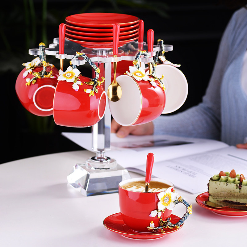 Tangli Xuan household small luxury ceramic cup set black tea tea afternoon tea toilet cold water gear customized