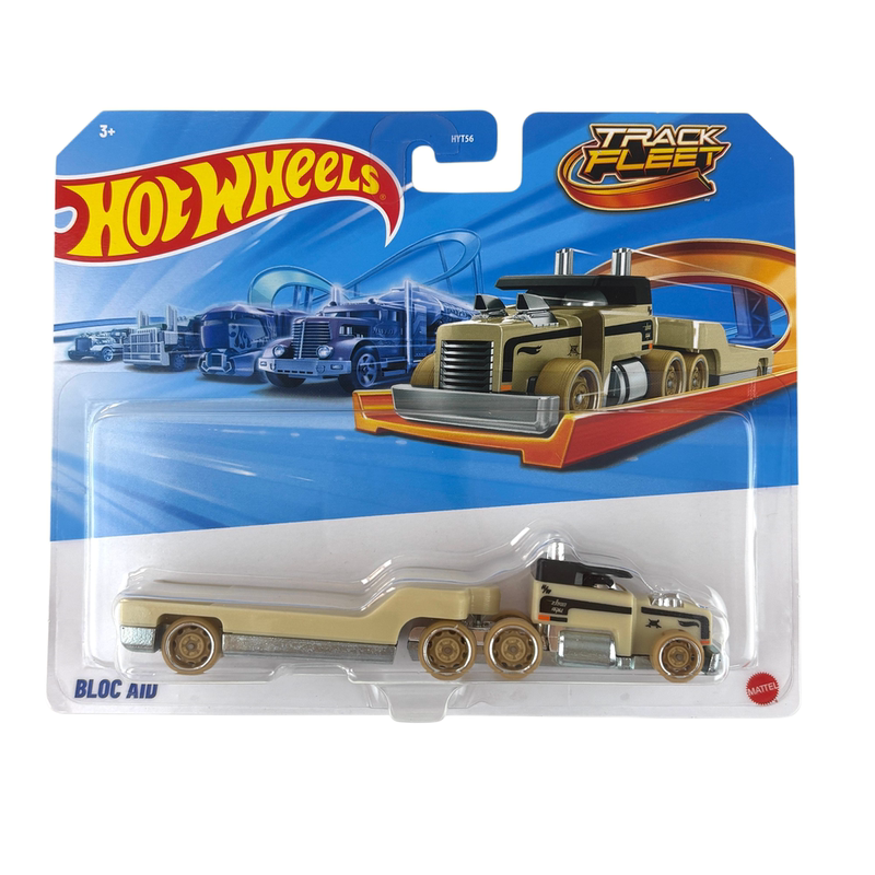 Hyt56 Hot Wheels Track Transport Vehicle Series Transformers Collaboration Toy - Double Trailer Truck Bloc Aid