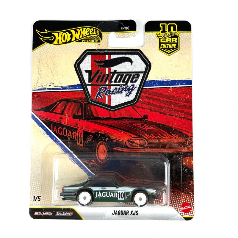 Hot Wheels Fpy86 Iron Base Rubber Tire Cultural Car Children's Toy Model Car Jaguar Jaguar Xjs
