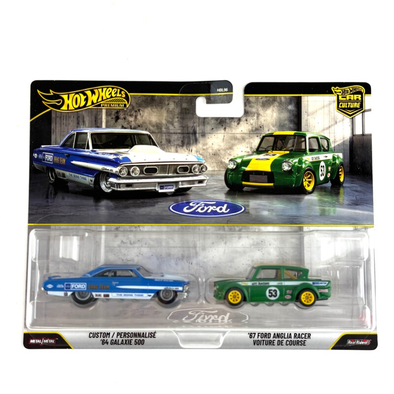Hot Wheels Hbl96 Alloy Ford Dual Car Set - Custom/Personalized 64 Galaxie 500