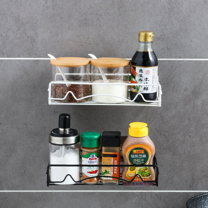 Iron bathroom rack, shower gel rack, powder room, punch-free wash hanging basket, wall-mounted storage rack, tooth cylinder rack