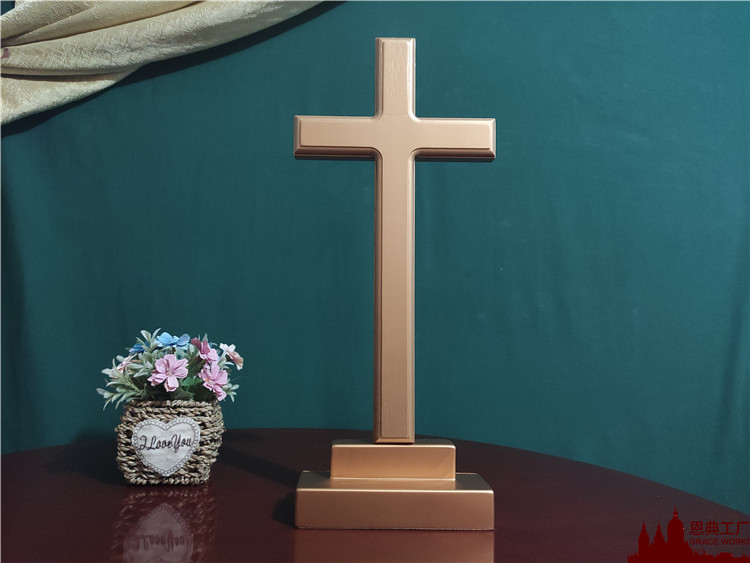 Original cross ornament hanging on the wall handmade wood large size vertical