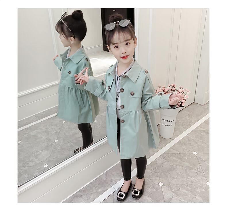 Cô gái heo Baba trong chiếc áo gió dài thời trang Hàn Quốc áo xuân hè 2019 làn sóng mới trong mùa thu lớn của chàng trai nước ngoài - Áo khoác shop quần áo trẻ em đẹp