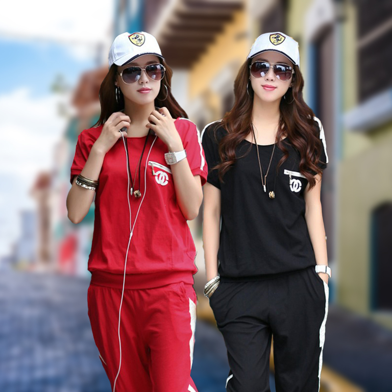 2026 Brand-Name Summer New Plus-Size Sportswear for Women, Fat m Size, Short-Sleeved Pure Cotton Thin Style, Cropped Pants, Casual Two-Piece Set 2026 Brand-Name Summer New Plus-Size Sportswear for Women, Fat m Size, Short-Sleeved Pure Cotton Thin Style, Cropped Pants, Casual Two-Piece Set