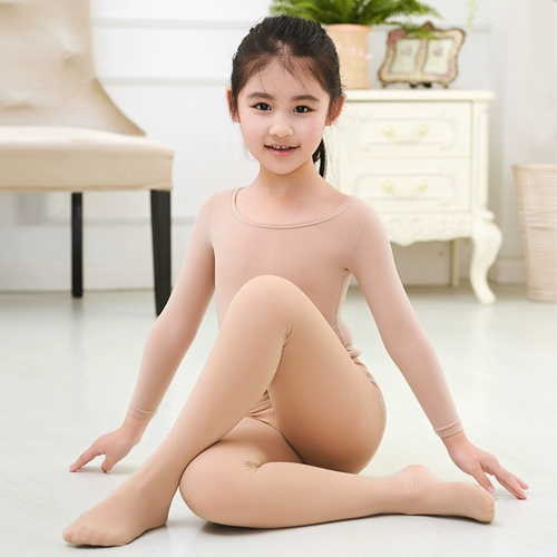 Детское приятное телу невидимое нижнее белье подходит для мужчин и женщин, осенний костюм, телесного цвета, в обтяжку