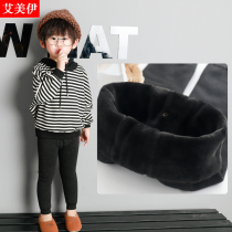 Autumn and Winter Childrens leggings plus velvet autumn pants boys warm pants thickened inner wear nine-piece trousers cotton pants