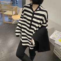 Big Code Women Dress with Caps Loose slim Long sleeves Fried Street Blouse chubby sister cover Belly Hide Meat Needle Weaselwear Jacket