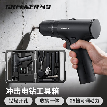 Nenggong Electric Drill Box Household Electric Drill Small Multi-Function Impact Lithium Battery High-Power Drilling Tool Complete Set
