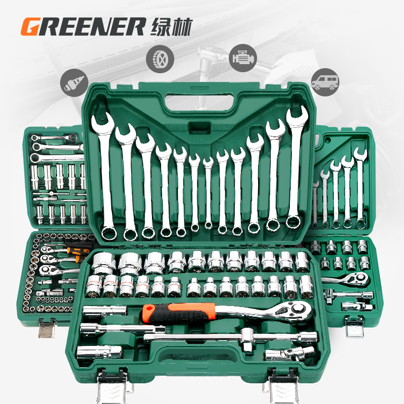 Green Forest Steam Repair Tool Repair Sleeve Wrench Suit Repair Tool Big Full Ratchet Multifunction-Taobao