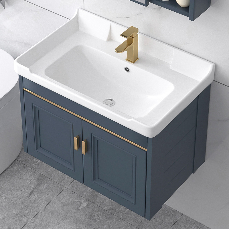 Space Aluminum Bath Room Cabinet Combination Simple Hanging Wall Type Washbasin Cabinet Toilet Balcony ceramic wash table washbasin pool 