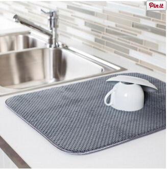 Foreign trade Original Single Double-sided Ultra-fine Fiber Control Water Cushion Sponge Absorbent Mat Kitchen Table Top Drain Mat Cutlery Mat Big-Taobao