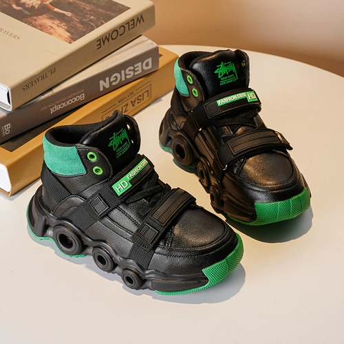 Зимние сапоги для мальчиков, утепленная удерживающая тепло детская спортивная обувь, туфли, подходит для подростков