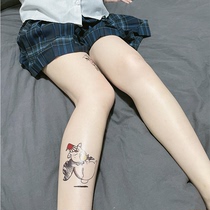 Japanese greedy cat tattoo stickers personality lasting cute hipster painted sexy original stickers