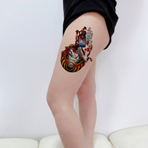 Japanese Imperial mask Dharma egg personality sexy sticker durable tattoo sticker tattoo big coffee tattoo master joint name