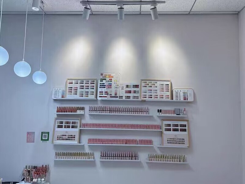Wall-Mounted Nail Polish Rack, Iron Art Nail Polish Gel Display Rack, Single Shelf Wall-Mounted Storage Rack