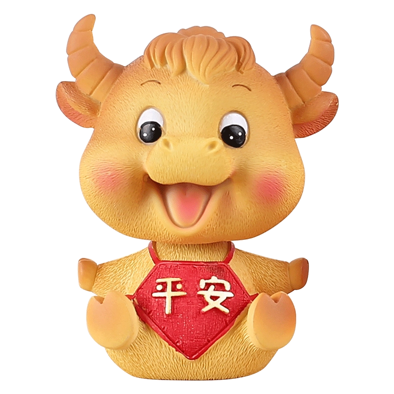 Xe Little Tiger gắn trên ô tô 2021 Vật tư trang trí bảng điều khiển trung tâm mới Bộ sưu tập hoàn chỉnh của Năm con hổ Trang trí nội thất ô tô miếng lót ghế gỗ 