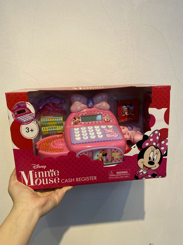 Brand New Genuine Minnie Girl's Pretend Play Cash Register Parent-Child Interactive Early Education Educational Toy Gift for Children 3+
