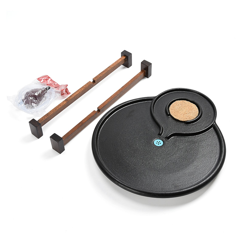 Jun ware fortunes tea tray was small ceramic tea sea row of black kettle bearing restoring ancient ways round the coarse TaoGan mercifully tray