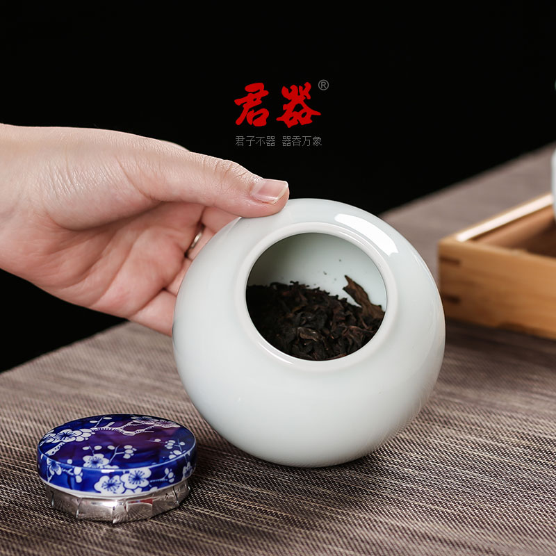 Mei jun ware retro blue ice small tea pot ceramic seal beautiful shadow celadon tea POTS