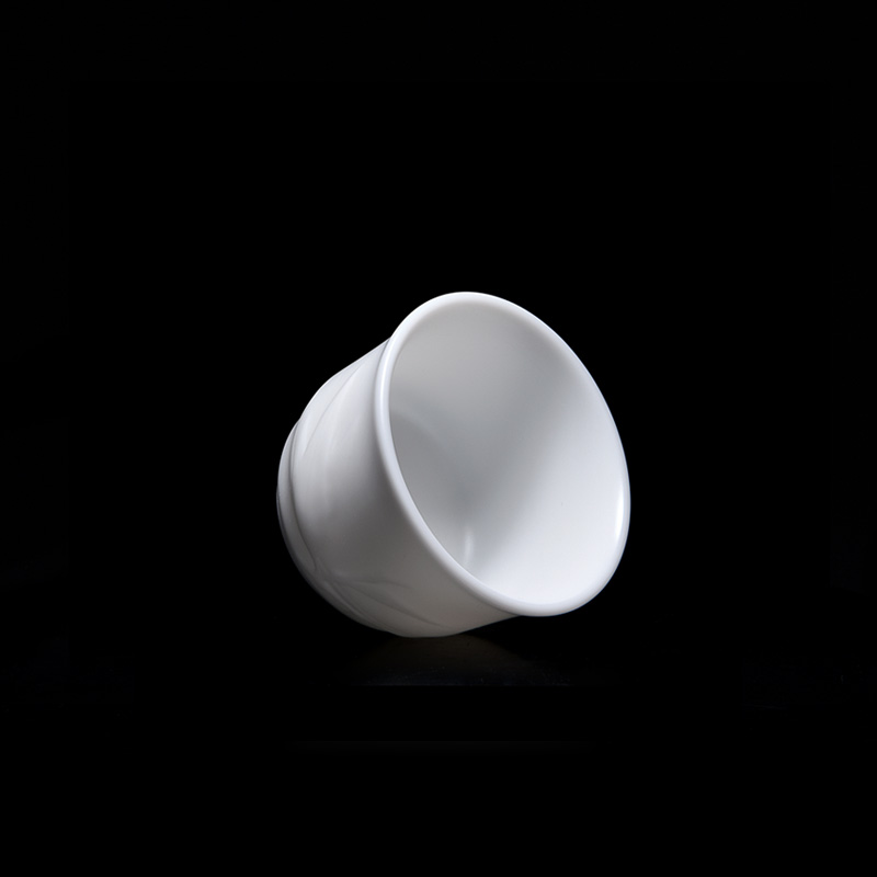 Jun ware built fine white porcelain kung fu tea cups dehua white porcelain bamboo cups unglazed ceramic tea cups