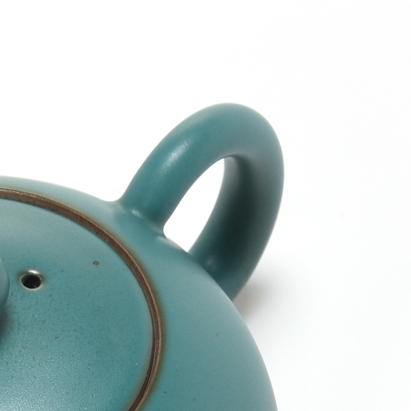 Jun ware to restore ancient ways small coarse pottery teapot up moss, kung fu tea teapot Japanese contracted household ceramics single pot