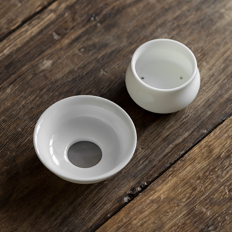 Jun ware dehua white porcelain tea) household ceramics filter gauze net creative kung fu tea accessories tea strainer