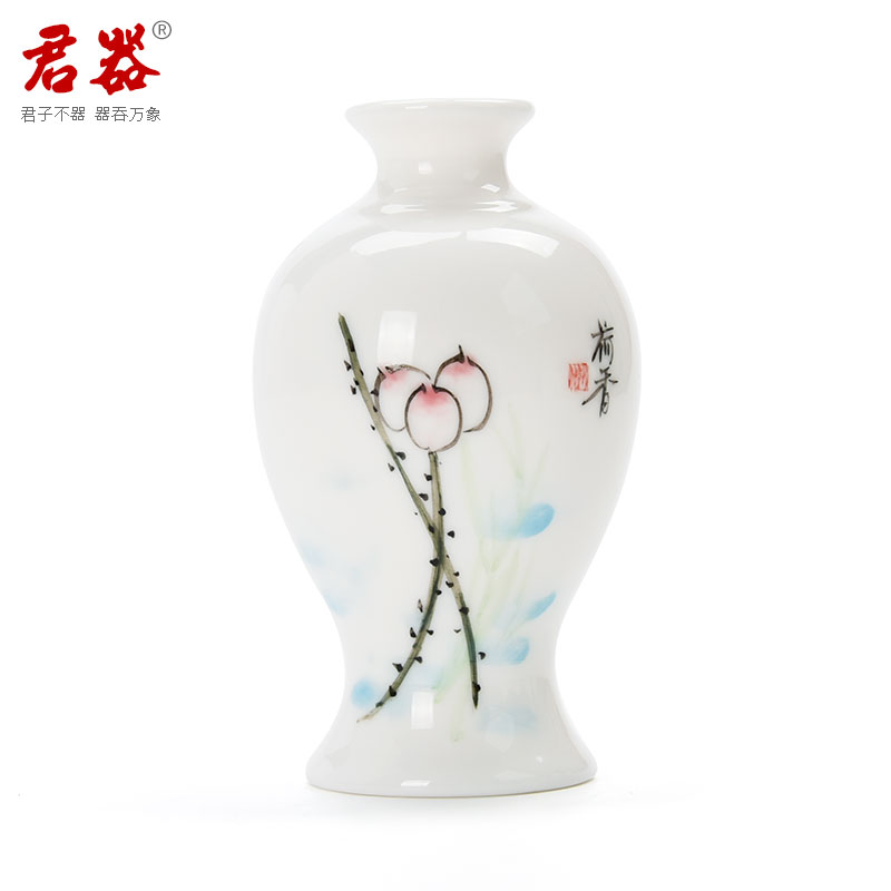 Jun ware hand - made flowers inserted tea taking with zero desktop ceramic jewelry furnishing articles mini floret bottle of white porcelain flowers