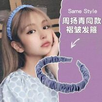 Fairy Card Satin satin pleated hair stirrup Sweet Beauty 100 Ride Out Hair Accessories Fairy senssen headband Pressure Hair Anti Slip