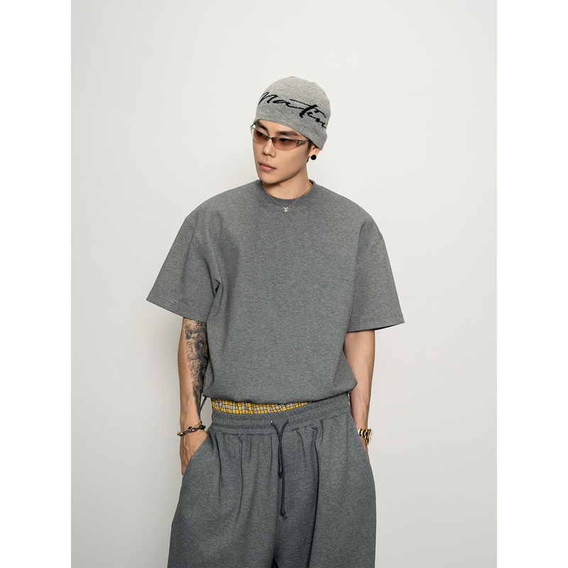 Dbwdoublewin Lazy T-Shirt with Wide Air Layer, Short Sleeve T-Shirt with Adjustable Hem, Loose Summer Top Dbwdoublewin Lazy T-Shirt with Wide Air Layer, Short Sleeve T-Shirt with Adjustable Hem, Loose Summer Top