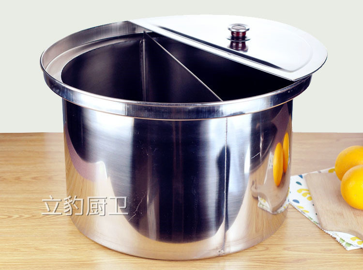 Thickened stainless steel high boiler Commercial pan with cooking and spicy hot broth pan multi-segregated Kanto cooking surface mandarin skillet large capacity