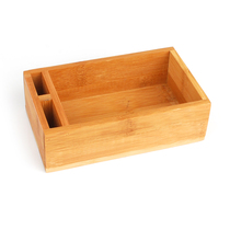 Bamboo tissue box bamboo storage box hotel restaurant creative rectangular tissue box transparent plastic paper box