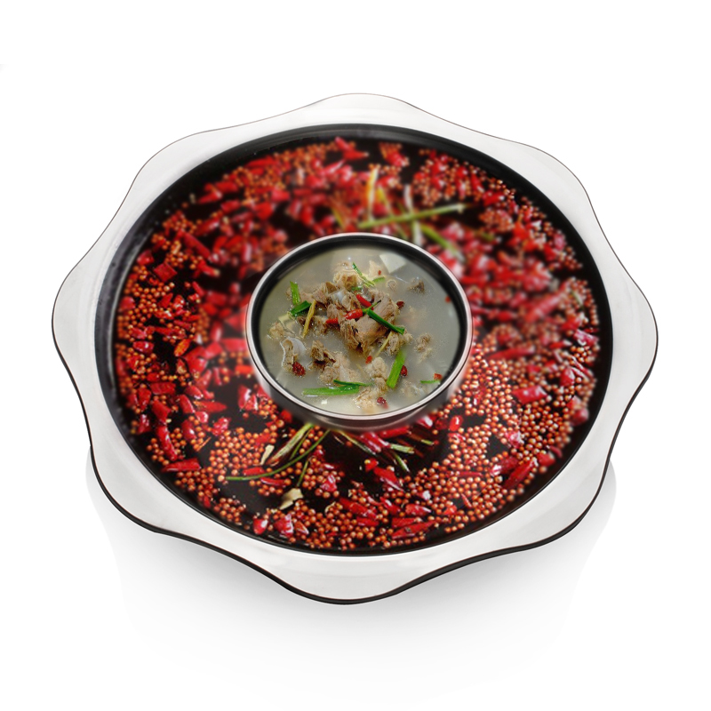 Stainless steel thickened hot pot pot for 6-10 people household pot in pot hot pot pot mandarin duck pot sub-mother pot induction cooker special