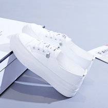 2021 summer new white shoes womens shoes Korean version of the wild breathable shallow mouth casual lazy pedal shoes