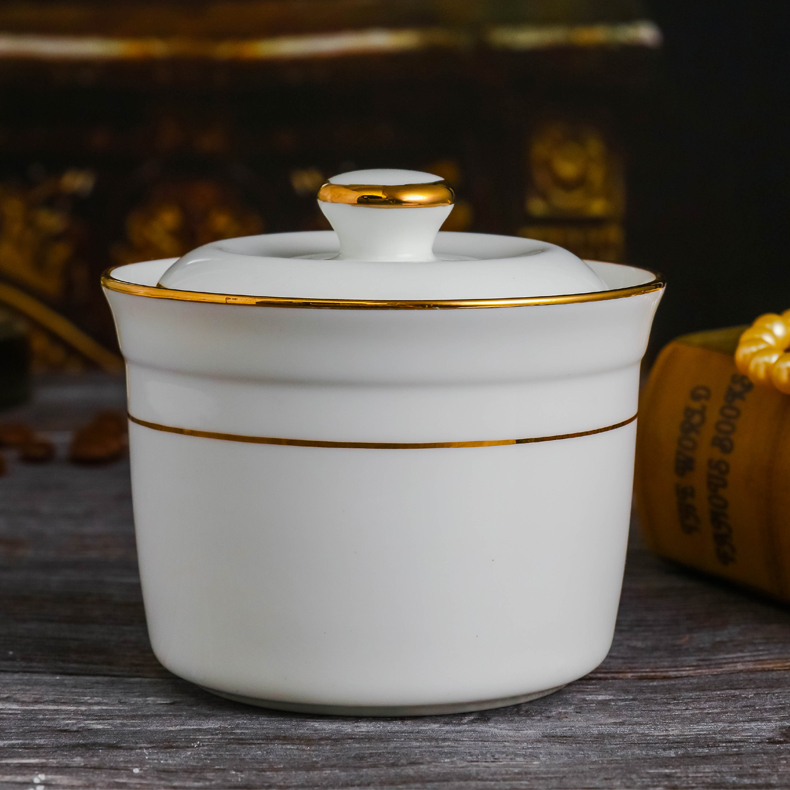 Jingdezhen ceramic cup with cover soup cup stew stew pot of water to offer them a small bowl of stew ipads porcelain up phnom penh bird 's nest custom LOGO