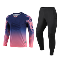 Football goalkeeper uniform suit mens custom adult long sleeve sponge pad full set of competition training team uniform