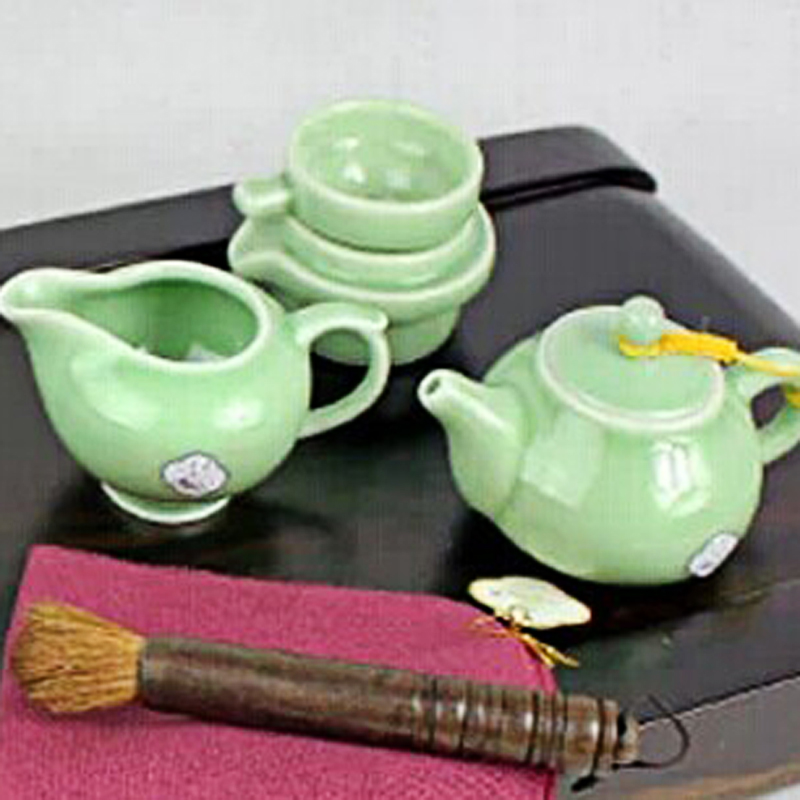 Hui make ebony the whole piece of solid wood tea tray was kung fu tea sets celadon of a complete set of tea service