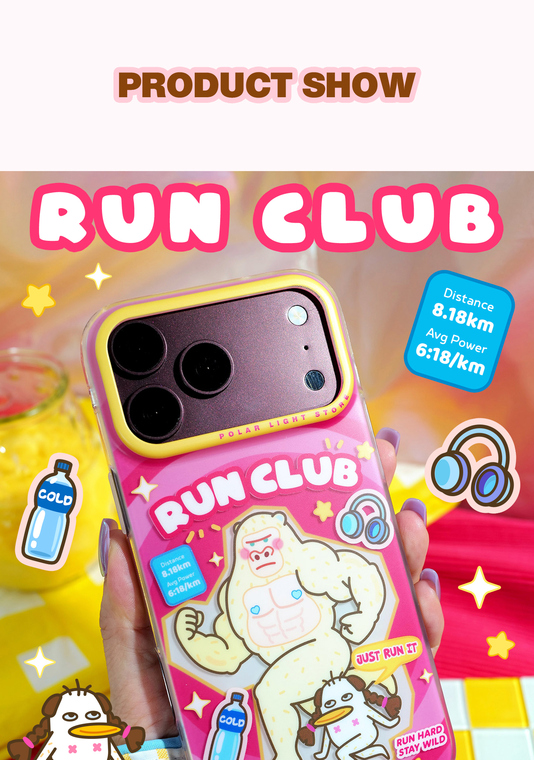 Girls RUN CLUB Muscle Gorilla Cute iPhone Case