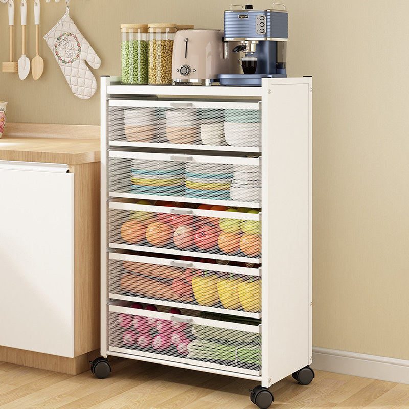 Kitchen Vegetable Shelve floor Multilayer oven Microwave oven Microwave Oven Accommodating Cabinet Multifunction Home Supplies Vegetable Blue Containing shelf