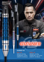 New ONE80 Lawrence GUNNER HD version tungsten steel hard darts) professional darts set