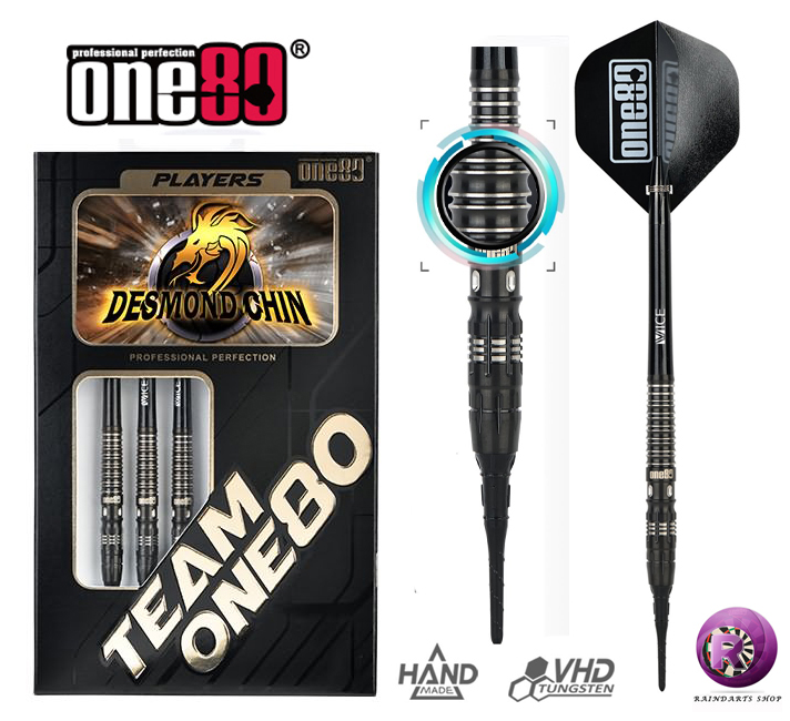 ONE80 Tungsten Alloy DESMOND CHIN SIGNATURE MODEL Soft Dart Suit for professional darts