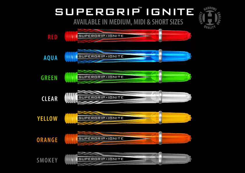 21 TÚI ĐỰNG ba mảnh mới | Cực phi tiêu SUPERGRIP IGNITE 41 cm | cực giữa - Darts / Table football / Giải trí trong nhà