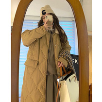 Lingge cotton-padded clothes women 2021 Winter new design sense niche explosive medium-length cotton-padded jacket ins Port wind