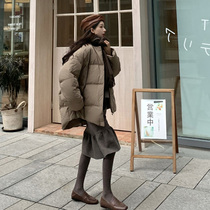 Cotton-padded clothes womens winter 2021 new cotton-padded jacket explosion ins port style design sense niche Tide short paragraph thickening