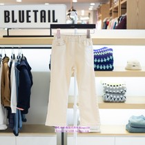  bluetail Korea 2020 Autumn and Spring girls children ivory white casual pants Childrens clothing 130-170