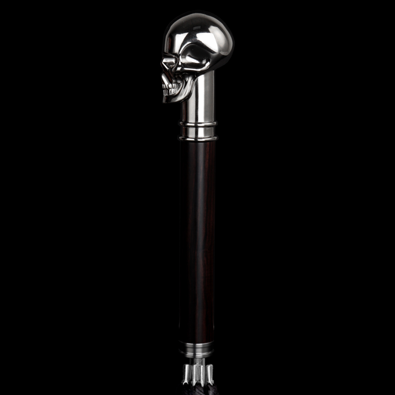 Skull Umbrella, Ebony Long-Handled Umbrella, Creative Men's and Women's Umbrella, Retro British High-End Business Straight-Handled Umbrella, Sunny or Rainy Umbrella