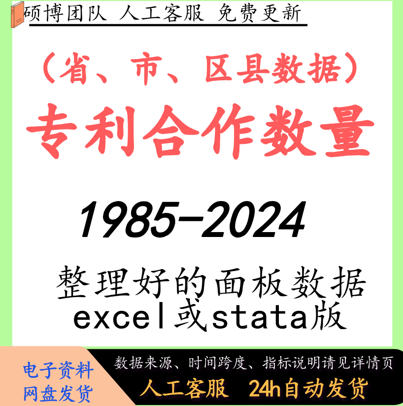 1985-2024 Patent Cooperation Numbers among Provinces, Cities, Counties, and Districts, Research and Development Collaboration, Collaborative Innovation Data, Electronic Data Package