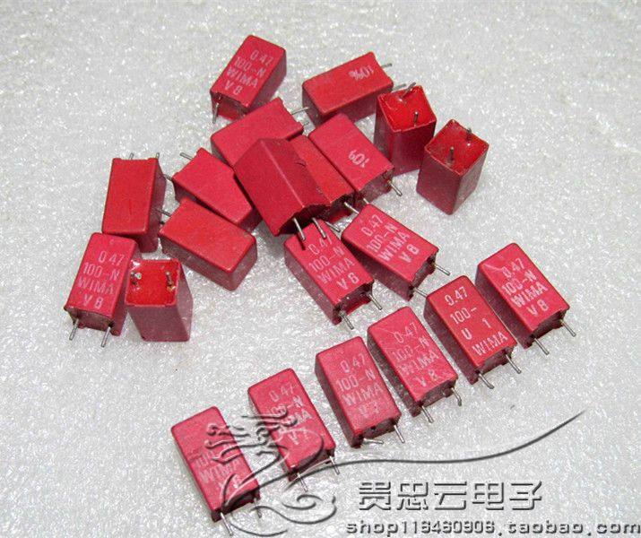 Disassembly machine Germany WIMA Red Weima 100V0 47UF 474 copper foot fever metallized film capacitor