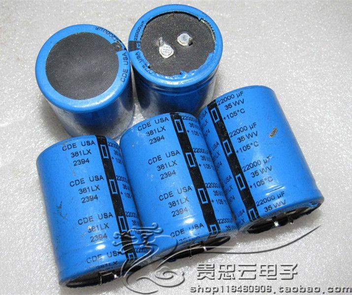 Disassemble the United States CDE 381LX 35V22000UF in-line fever filter aluminum electrolytic capacitor