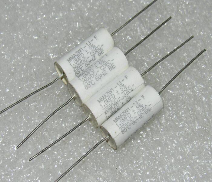 US CDET MMA2W1 250V1 0UF 1 0MFD 105J copper foot fever frequency division film capacitor